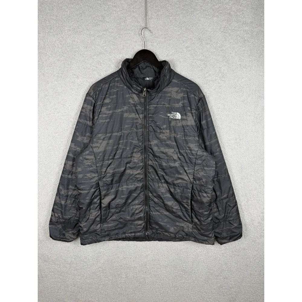 The North Face Men's Size XL Puffer Liner Jacket Black Camo‎ Full Zip Polyester